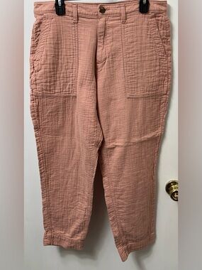 Old Navy Women's Dusty Rose Textured Cropped Pants